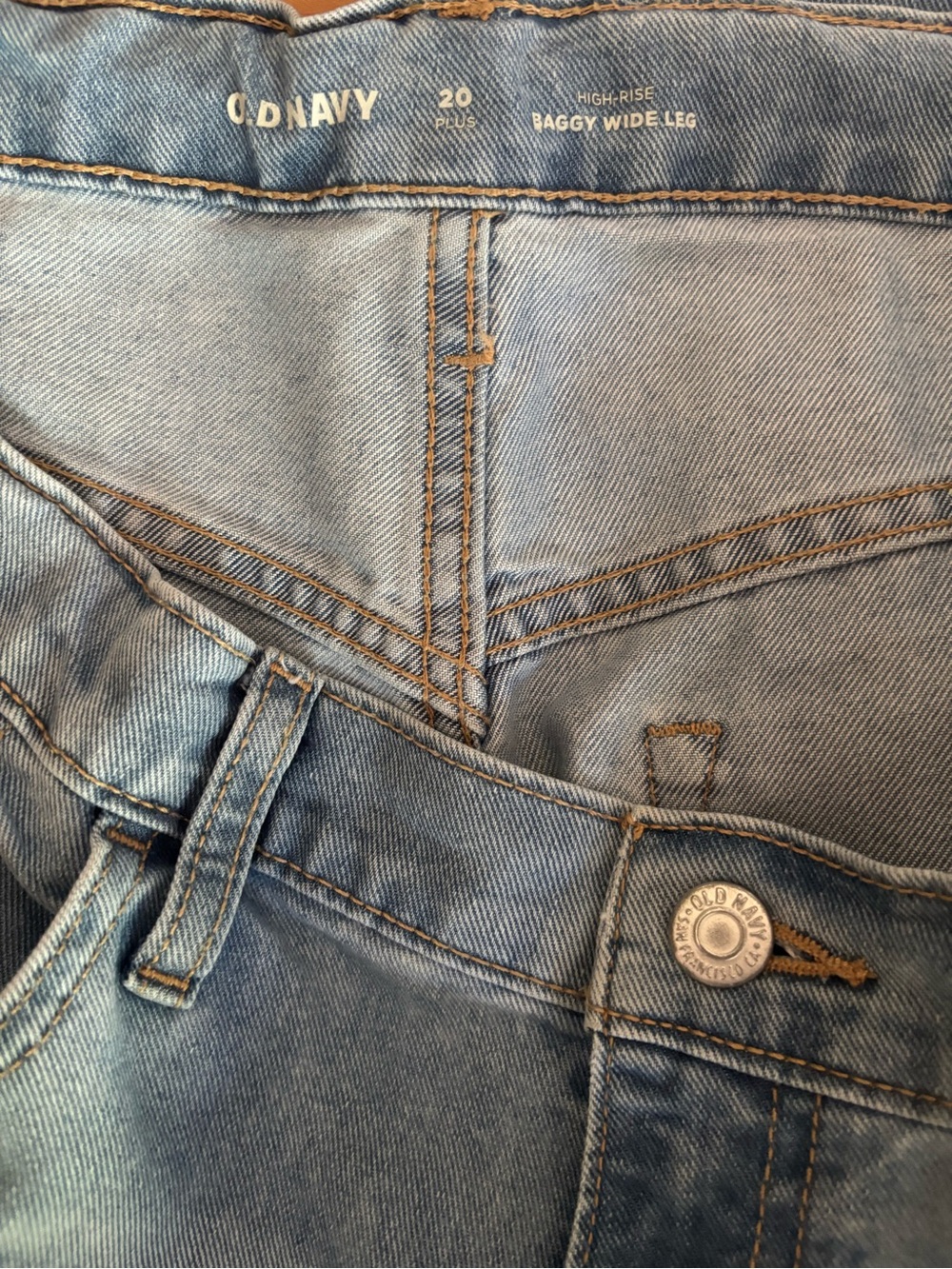 High-Rise Baggy Wide Leg Jeans Old Navy Women’s Size 20 Plus Faded Blue Y2K - Picture 4 of 13